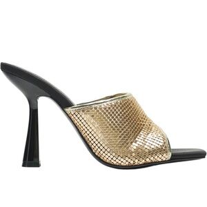 GOLD MESH SANDALS